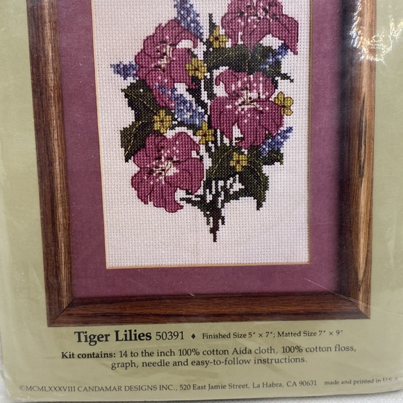 Tiger Lilies Counted Cross Stitch Needlepoint Kit 50391 by Something Special - Picture 3 of 8